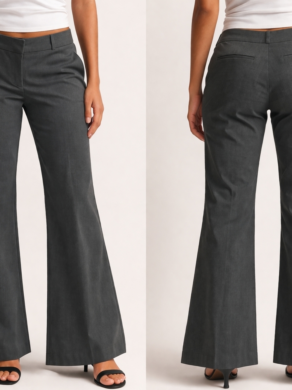 Express Charcoal Gray Flare Pants